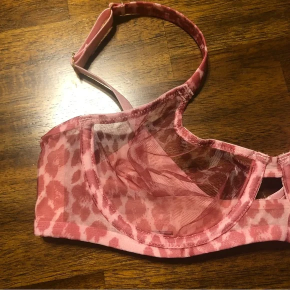 NWT $130 Agent Provocateur Lucky Full Cup Underwired Bra in Pink Leopard - 32B! - Picture 10 of 16